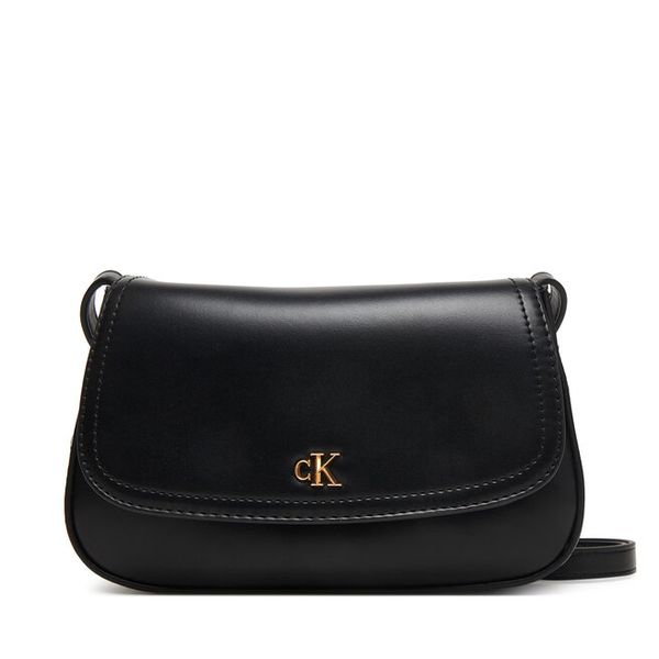 Torebka Calvin Klein. Czarne listonoszki Calvin Klein, bez wzorów, bez dodatków. Za 409.99 zł.