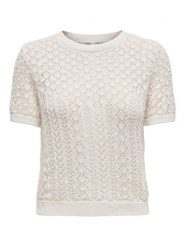 ONLY Sweter w kolorze kremowym rozmiar: XL. Brązowe swetry Only, xl, bez wzorów, z bawełny, bez ramiączek. Za 66.16 zł.