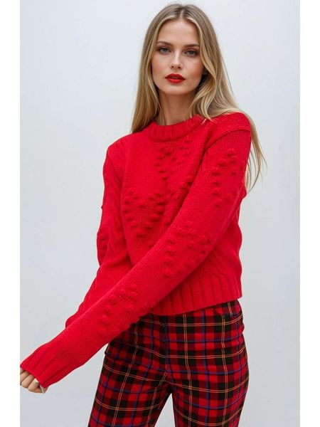 Monki Sweter w kolorze czerwonym rozmiar: XL. Czerwone swetry Monki, xl, bez wzorów, bez ramiączek. Za 58.41 zł.