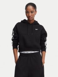 Reebok Bluza Daniella RK25684CCW Czarny Regular Fit. Czarne bluzy Reebok, l, bez wzorów, z bawełny, bez kaptura. Za 219.99 zł.