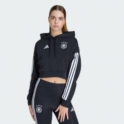 Bluza z kapturem Niemcy DNA. Czarne bluzy Adidas, bez wzorów, z kapturem. Za 259.00 zł.