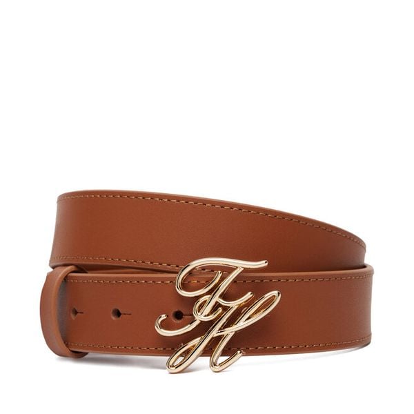 Pasek Tommy Hilfiger. Brązowe paski TOMMY HILFIGER, bez wzorów. Za 229.99 zł.