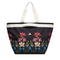 Torebka adidas. Czarne shopper Adidas, bez wzorów, bez dodatków. Za 233.99 zł.