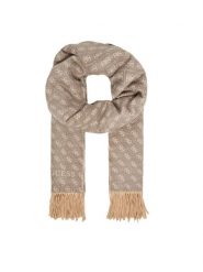 Guess Szalik AW5423 POL03 Beżowy. Brązowe rękawiczki Guess, z aplikacjami, z materiału. Za 239.99 zł.