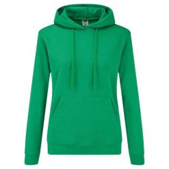 Dopasowana Bluza Damska Kaptur. Zielone bluzy FRUIT OF THE LOOM, xl, bez wzorów, bez kaptura. Za 34.99 zł.