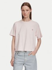 Guess Jeans T-Shirt W4YI05 K8HM0 Różowy jasny Boxy Fit. Czerwone t-shirty Guess Jeans, l, z aplikacjami, z bawełny, bez kołnierzyka, bez ramiączek. Za 129.99 zł.