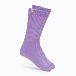 Skarpety damskie JOYINME Ground Yourself. Fioletowe skarpety Joy in me, bez wzorów, z bawełny. Za 39.99 zł.
