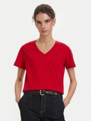 Beverly Hills Polo Club T-Shirt P-SS26W-TS516518 Czerwony Regular Fit. Czerwone koszulki polo Beverly Hills Polo Club, xs, bez wzorów, z bawełny, bez kołnierzyka, bez ramiączek. Za 139.99 zł.