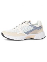 Gabor Skórzane sneakersy w kolorze beżowo-błękitno-białym rozmiar: 36. Białe trampki Gabor, bez wzorów, bez zapięcia. Za 264.15 zł.