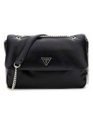 Guess Torebka "Sunetra" w kolorze czarnym - 27 x 16 x 6,5 cm rozmiar: onesize. Czarne torby na ramię Guess, z aplikacjami, z materiału, na ramię, bez dodatków. Za 382.99 zł.