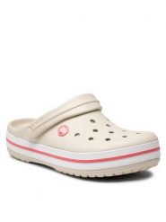 Crocs Klapki Crocband 11016 Beżowy. Brązowe klapki Crocs, bez wzorów, z tworzywa sztucznego, bez obcasa. Za 209.99 zł.