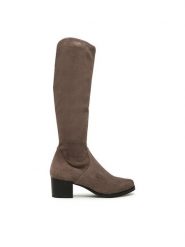 Caprice Kozaki 9-25506-41 Brązowy. Brązowe kozaki Caprice, z materiału, bez obcasa, na słupku, bez zapięcia. Za 379.99 zł.