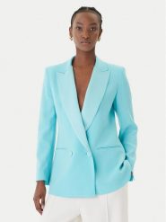 Marella Marynarka Giugno 2613041132 Turkusowy Regular Fit. Niebieskie marynarki i żakiety Marella, bez wzorów, z acetatu. Za 1,879.00 zł.