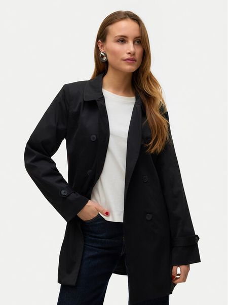 Vero Moda Trencz Chelsea 10329343 Czarny Regular Fit. Czarne płaszcze Vero Moda, xs, bez wzorów, z syntetyku, bez kaptura. Za 140.99 zł.