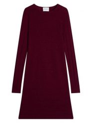 Perfect Cashmere Kaszmirowa sukienka "Lola" w kolorze bordowym rozmiar: XL. Czerwone sukienki Perfect Cashmere, na co dzień, xl, bez wzorów, z kaszmiru, bez kołnierzyka, bez ramiączek, midi, proste. Za 415.31 zł.