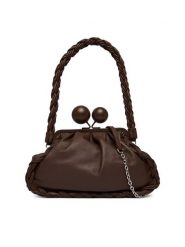 Weekend Max Mara Torebka 2615511144650 Brązowy. Brązowe listonoszki Weekend Max Mara, bez wzorów, ze skóry, bez dodatków. Za 1,809.00 zł.