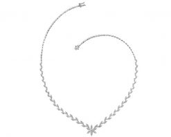 Naszyjnik z białego złota z brylantami - kwiat - 45 cm - 2,00 ct - próba 585. Białe naszyjniki Apart, z brylantem, złote. Za 30,990.00 zł.