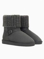 ISLAND BOOT Botki zimowe "Kourtney" w kolorze szarym rozmiar: 36. Szare botki Island Boot, na zimę, bez wzorów, bez obcasa, bez zapięcia. Za 190.45 zł.