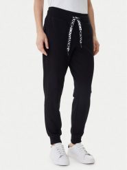 DKNY Sport Spodnie dresowe DP5P3496 Czarny Regular Fit. Czarne spodnie dresowe DKNY Sport, m, bez wzorów, z bawełny. Za 309.99 zł.