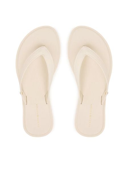 Tommy Hilfiger Japonki Scandi FW0FW09206 Écru. Klapki TOMMY HILFIGER, bez wzorów, ze skóry, bez obcasa. Za 189.99 zł.