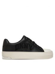 DKNY Trampki York K3511777 Czarny. Czarne trampki DKNY, bez wzorów, ze skóry, bez zapięcia. Za 439.99 zł.