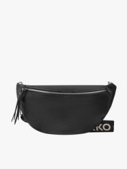 Pojemna nerka-crossbody. Czarne torebki klasyczne Ryłko, bez wzorów, ze skóry, duże, bez dodatków. Za 299.99 zł.