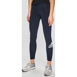 Adidas Performance - Legginsy. Niebieskie legginsy adidas Performance, m, bez wzorów, z bawełny. W wyprzedaży za 99.90 zł.