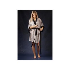 SZLAFROK KIMONO biały w szale kontury kwiatów. Szlafroki marki Intime. Za 249.00 zł.