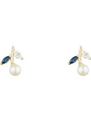 OR ÉCLAT Złote kolczyki-wkrętki "Cerise de Saphir" z cyrkoniami i szafirami rozmiar: onesize. Niebieskie kolczyki OR ÉCLAT, z cyrkonią, złote. Za 434.99 zł.