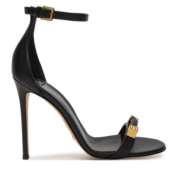Sandały Elisabetta Franchi. Czarne sandały Elisabetta Franchi, bez wzorów, bez obcasa, na szpilce, bez zapięcia. Za 2,339.00 zł.