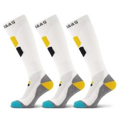 Skarpety narciarskie Poederbaas Technical Bamboo Freeride 3 pary. Białe skarpety POEDERBAAS, bez wzorów, z elastanu. W wyprzedaży za 286.22 zł.