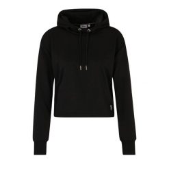 Bluza damska FILA Rheine Cropped Hoody. Czarne bluzy Fila, l, bez wzorów, z materiału, z kapturem. Za 129.99 zł.