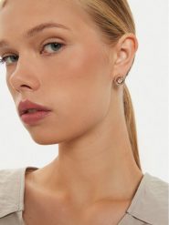Guess Kolczyki JUBE04 666JW Złoty. Żółte kolczyki Guess, metalowe. Za 199.99 zł.