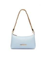 LOVE MOSCHINO Torebka JC4143PP1OLX0701 Błękitny. Niebieskie torebki klasyczne Love Moschino, bez wzorów, ze skóry, bez dodatków. Za 879.99 zł.