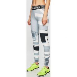Reebok - Legginsy. Szare legginsy Reebok, l, bez wzorów, z dzianiny. W wyprzedaży za 139.90 zł.