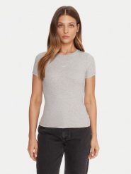 Guess Jeans T-Shirt W5BP45 KA0H1 Szary Slim Fit. Szare t-shirty Guess Jeans, l, z aplikacjami, z bawełny, bez kołnierzyka, bez ramiączek. Za 159.99 zł.