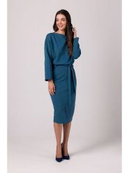 Be Wear Sukienka w kolorze niebieskim rozmiar: S. Niebieskie sukienki Be Wear, s, bez wzorów, z tkaniny, bez kołnierzyka, bez ramiączek, midi. Za 127.65 zł.