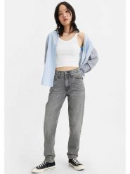 Levi´s Dżinsy "80S" - Mom fit - w kolorze jasnoszarym rozmiar: W26/L28. Szare jeansy l, z aplikacjami, z podwyższonym stanem. Za 203.93 zł.