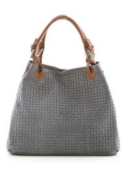 Lucca Baldi Skórzana torebka "Fosdinovo" w kolorze szarym - 45 x 37 x 15 cm rozmiar: onesize. Szare torby na ramię Lucca Baldi, bez wzorów, z materiału, przez ramię, bez dodatków. Za 260.99 zł.