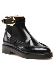 Alberta Ferretti Botki 22251A6104 8005 Czarny. Czarne botki Alberta Ferretti, bez wzorów, ze skóry, bez obcasa, na płaskiej podeszwie, bez zapięcia. Za 5,149.00 zł.