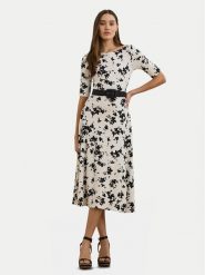 LAUREN RALPH LAUREN Sukienka codzienna 250964093001 Biały Regular Fit. Białe sukienki Lauren Ralph Lauren, na co dzień, xs, bez wzorów, z bawełny, bez kołnierzyka, bez ramiączek, proste. Za 489.99 zł.