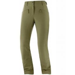 Spodnie zimowe na narty i snowboard damskie Salomon EDGE. Zielone spodnie narciarskie Salomon, m, bez wzorów, z elastanu, narciarskie. Za 299.00 zł.