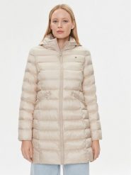 Tommy Hilfiger Płaszcz zimowy Global Stripe WW0WW39221 Écru Regular Fit. Płaszcze TOMMY HILFIGER, na zimę, l, bez wzorów, z syntetyku, bez kaptura. Za 879.99 zł.