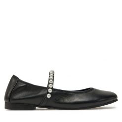 Baleriny Tamaris. Czarne baleriny Tamaris, bez wzorów, bez obcasa. Za 169.99 zł.