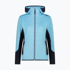 Bluza damska CMP. Niebieskie bluzy CMP, bez wzorów, bez kaptura. Za 269.99 zł.