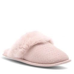 Kapcie Home & Relax. Czerwone obuwie domowe Home & Relax, bez wzorów, bez zapięcia. Za 49.99 zł.