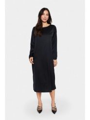 SAINT TROPEZ Sukienka w kolorze czarnym rozmiar: S. Czarne sukienki Saint Tropez, na co dzień, s, bez wzorów, bez kołnierzyka, bez ramiączek, midi, proste. Za 165.99 zł.