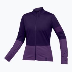 Bluza rowerowa damska Endura FS260 Jetstream bramble. Fioletowe bluzy ENDURA, bez wzorów, bez kaptura. Za 349.99 zł.