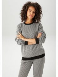 Aniston Bluza w kolorze czarno-białym rozmiar: 48. Białe bluzy Aniston, bez wzorów, bez kaptura. Za 78.66 zł.