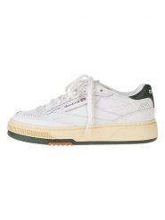Reebok Skórzane sneakersy "Club C Vintage" w kolorze biało-oliwkowym rozmiar: 45,5. Białe trampki Reebok, bez wzorów, bez zapięcia. Za 329.95 zł.